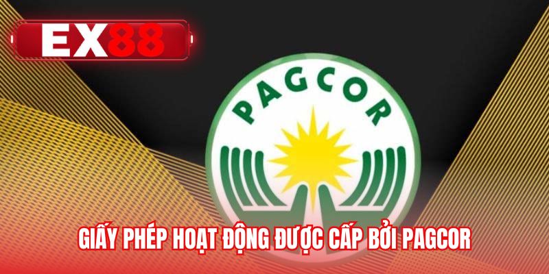 Giấy phép hoạt động được cấp bởi PAGCOR